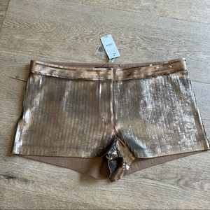 Gold sequin short shorts